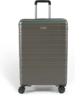 Bagageopslag 36 ©TROLLEYZ - Amsterdam No.9 - Reiskoffer 69cm Met TSA Slot - Dubbele Wielen - 360° Spinners - 100% ABS - Reiskoffer In Cloudy Grey