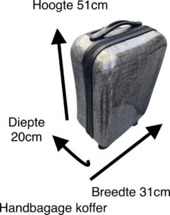 Leonardo Handbagage Koffer 51x31x20 - Hardcase - Cijferslot - Reiskoffer - Lichtgewicht Koffer - Grey -Bagageopslag 946x1200 1