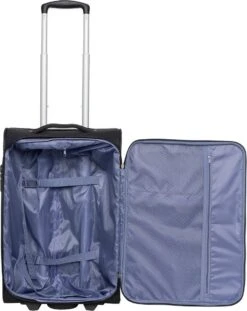 Travelbags Handbagage Zachte Koffer / Trolley / Reiskoffer - The Base - 55 Cm - Zwart -Bagageopslag 952x1200