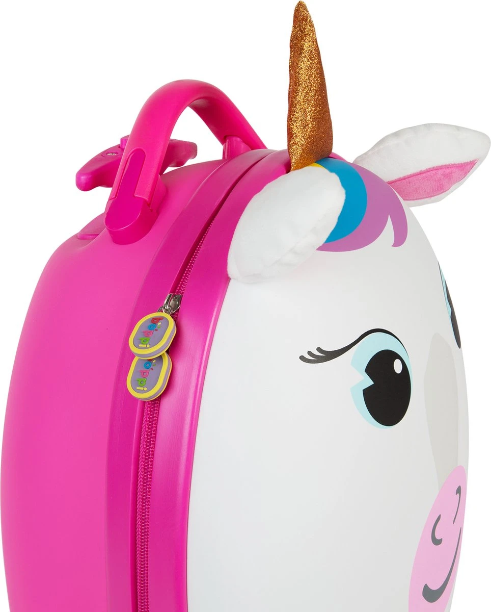 Boppi - Kindertrolley - Eenhoorn - Handbagage - Lichtgewicht - Duurzaam - 17L 6 Boppi - Kindertrolley - Eenhoorn - Handbagage - Lichtgewicht - Duurzaam - 17L - Afbeelding 4