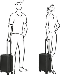 Enrico Benetti Louisville 39040 Handbagage Koffer Hardcase ABS - Zwart -Bagageopslag 964x1200