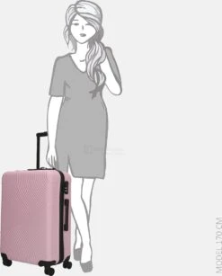 Enrico Benetti Koffer / Trolley / Reiskoffer - 65 X 41 X 25 Cm - 68 Liter - ABS - Maat M - Louisville - Roze -Bagageopslag 965x1200