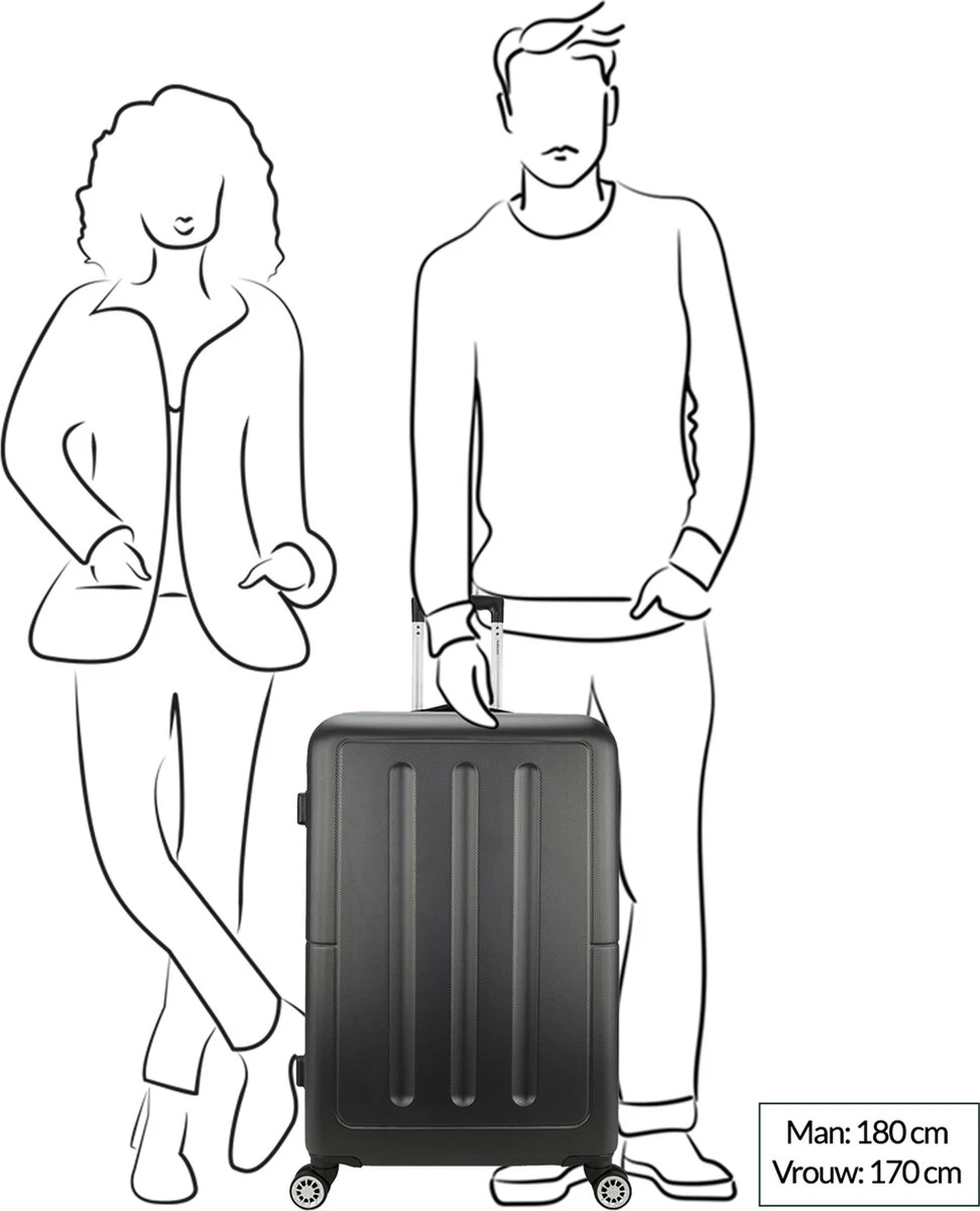 Decent Neon-Fix 2.0 Grote Koffer 76 Cm - 96 Liter - Roze 9 Decent Neon-Fix 2.0 Grote Koffer 76 Cm - 96 Liter - Roze - Afbeelding 7