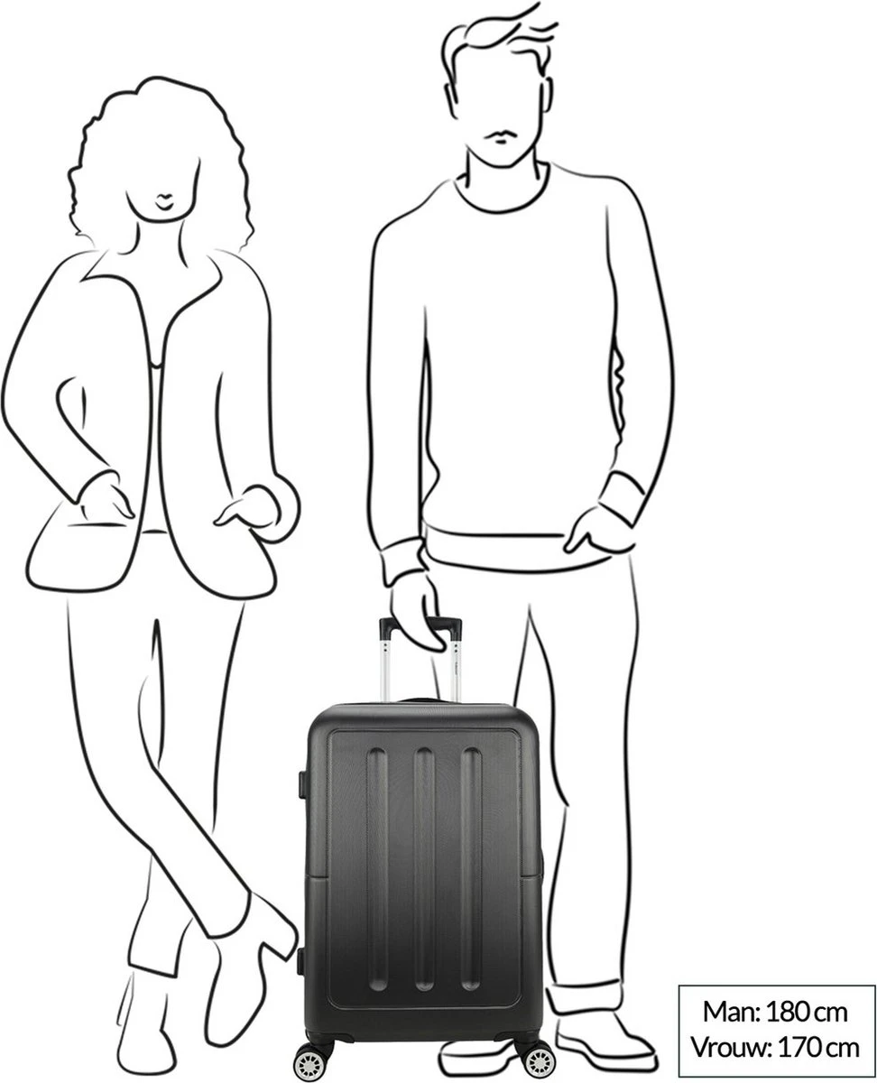 Decent Neon-Fix 2.0 Medium Koffer 66 Cm - 65 Liter - Blauw 11 Decent Neon-Fix 2.0 Medium Koffer 66 Cm - 65 Liter - Blauw - Afbeelding 9