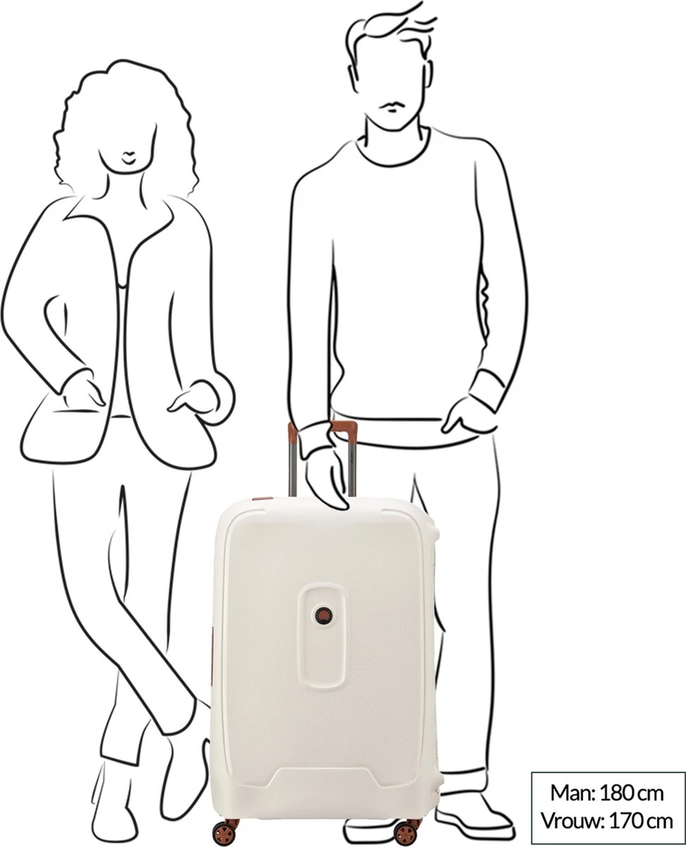 Delsey Harde Koffer / Trolley / Reiskoffer - Moncey - 76 Cm (large) - Wit 7 Delsey Harde Koffer / Trolley / Reiskoffer - Moncey - 76 Cm (large) - Wit - Afbeelding 5