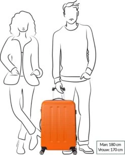 Decent Neon-Fix 2.0 Medium Koffer 66 Cm - 65 Liter - Oranje -Bagageopslag 973x1200 18