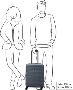 Delsey Handbagage Harde Koffer / Trolley / Reiskoffer - Freestyle - 55 Cm - Grijs -Bagageopslag 973x1200 4