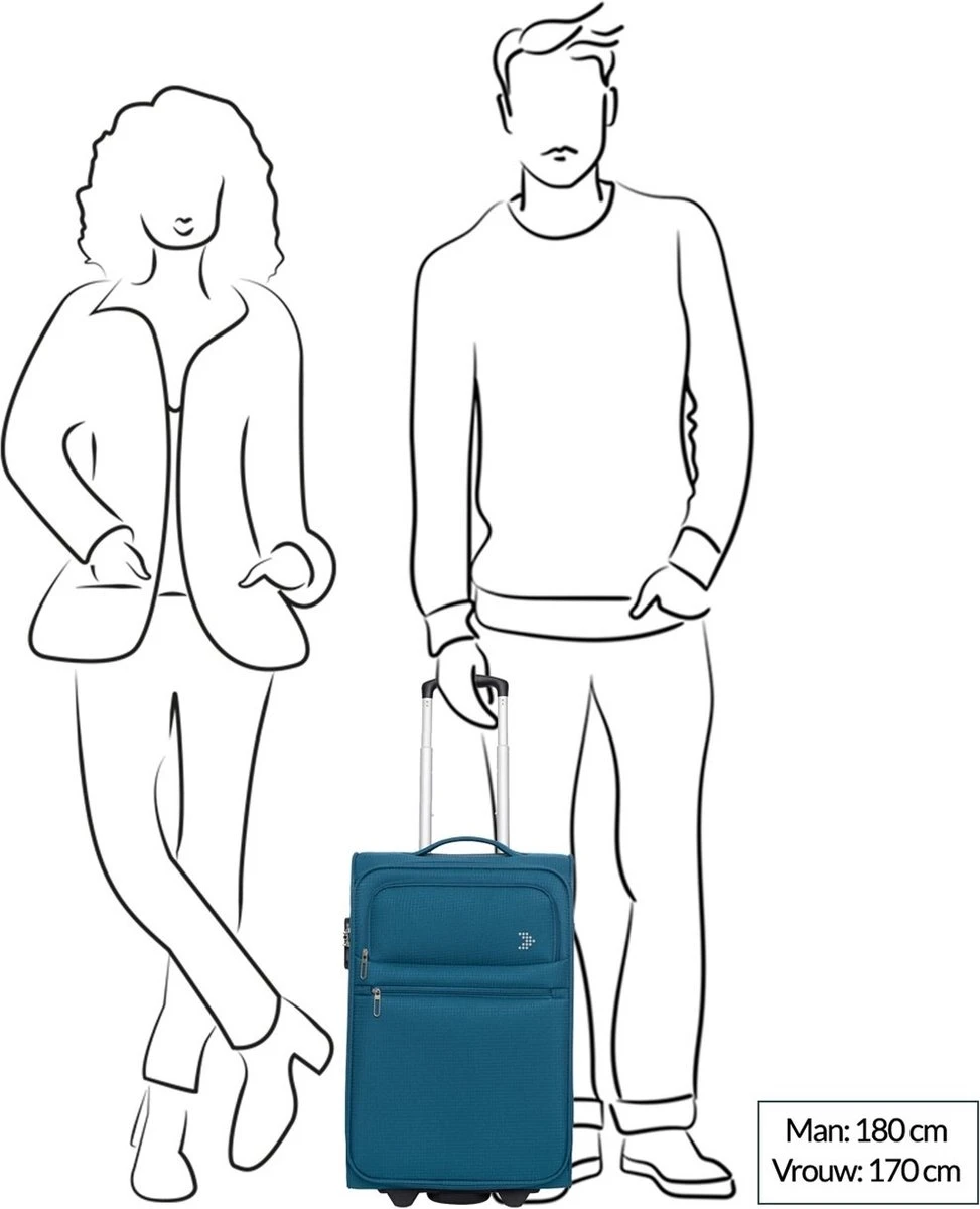 Travelbags Handbagage Zachte Koffer / Trolley / Reiskoffer - The Base - 55 Cm - Groen 13 Travelbags Handbagage Zachte Koffer / Trolley / Reiskoffer - The Base - 55 Cm - Groen - Afbeelding 11