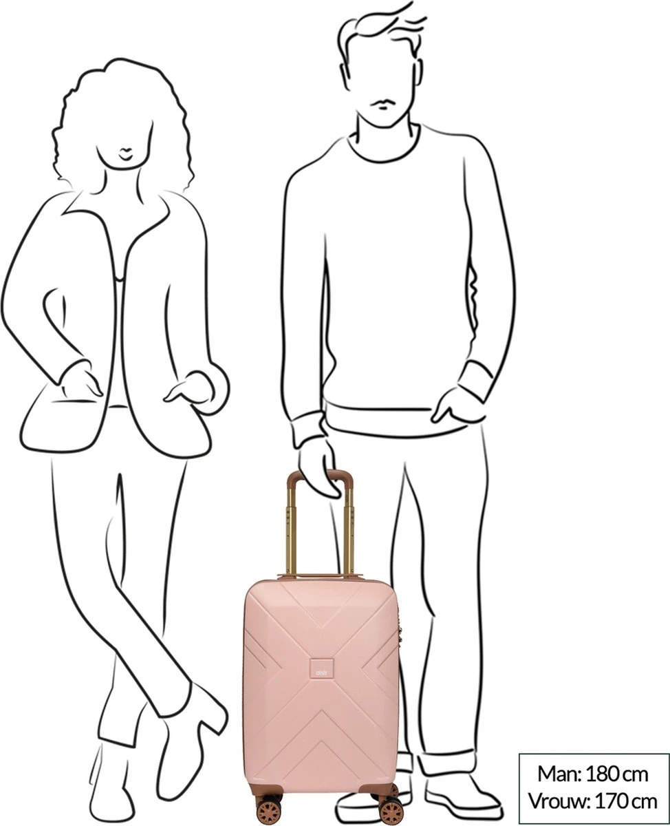 Oistr Florence Handbagage Spinner S Matte Pink 20 Oistr Florence Handbagage Spinner S Matte Pink - Afbeelding 18