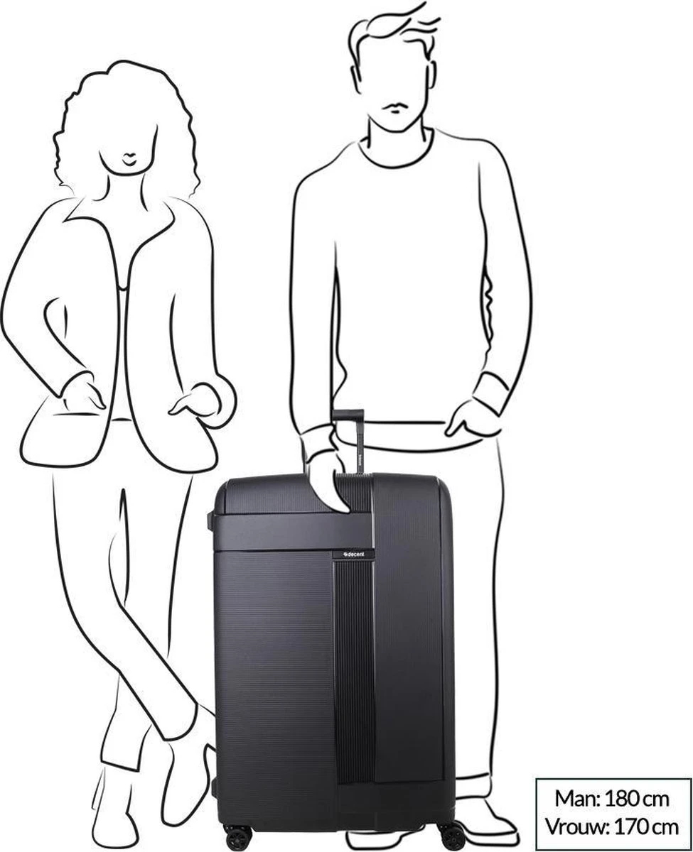 Decent Transit Large Koffer - 82 Cm - Rood 12 Decent Transit Large Koffer - 82 Cm - Rood - Afbeelding 10