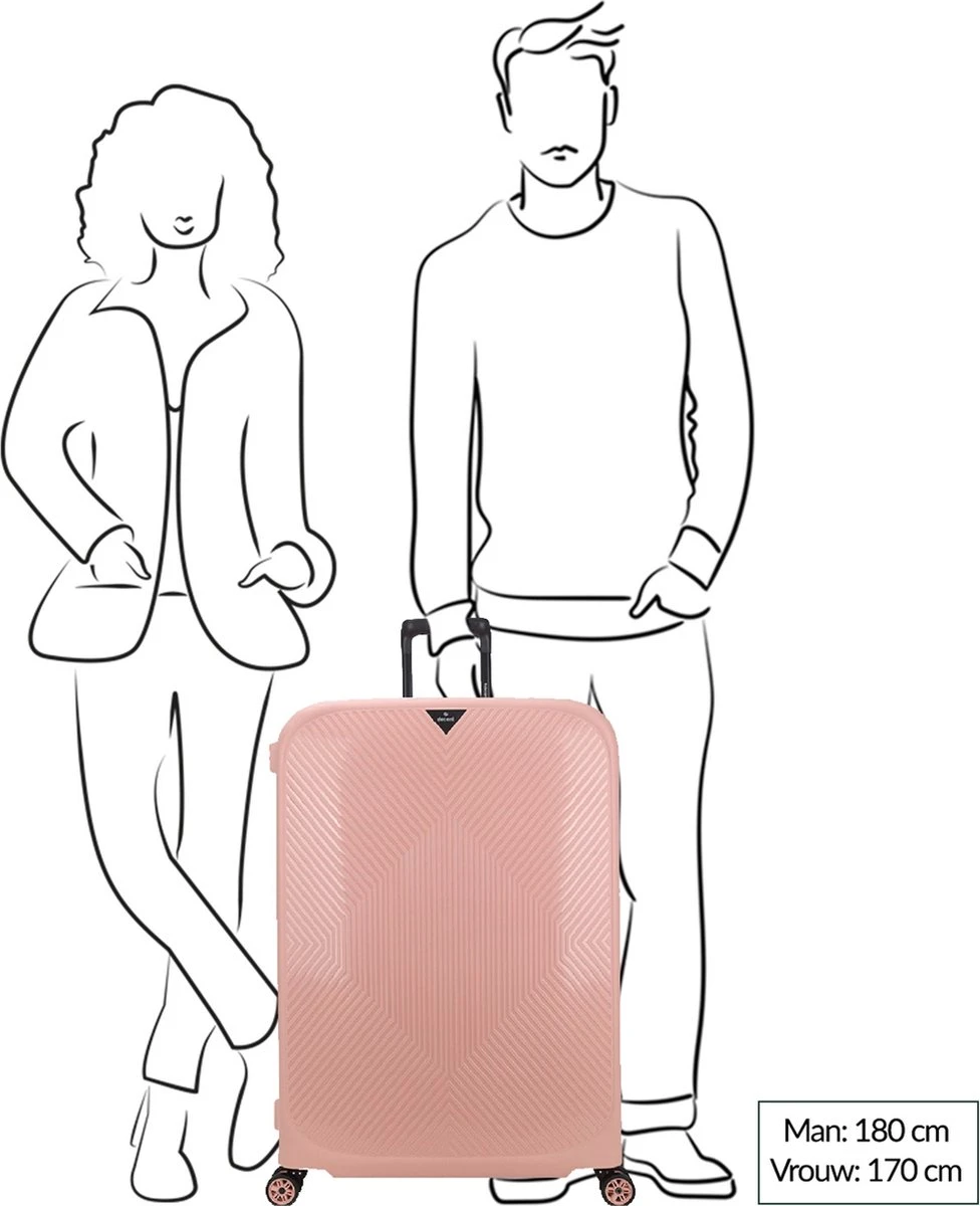 Decent Harde Koffer Axiss-Fix 78 - Roze 4 Decent Harde Koffer Axiss-Fix 78 - Roze - Afbeelding 2