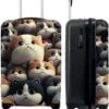 NoBoringSuitcases.com® Koffer - Handbagagekoffer - Kat - Dieren - Poes - Patronen - Trolley Op Wieltjes - Past Binnen 55x40x20 Cm En 55x35x25 Cm - Reiskoffers -Bagageopslag 978x1200 7