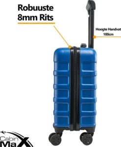 CabinMax Handbagage Koffer - Trolley 30L - Harde Reiskoffer - 45x36x20cm - Lichtgewicht - Groot Capaciteit - Aegean Blue -Bagageopslag 995x1200 1